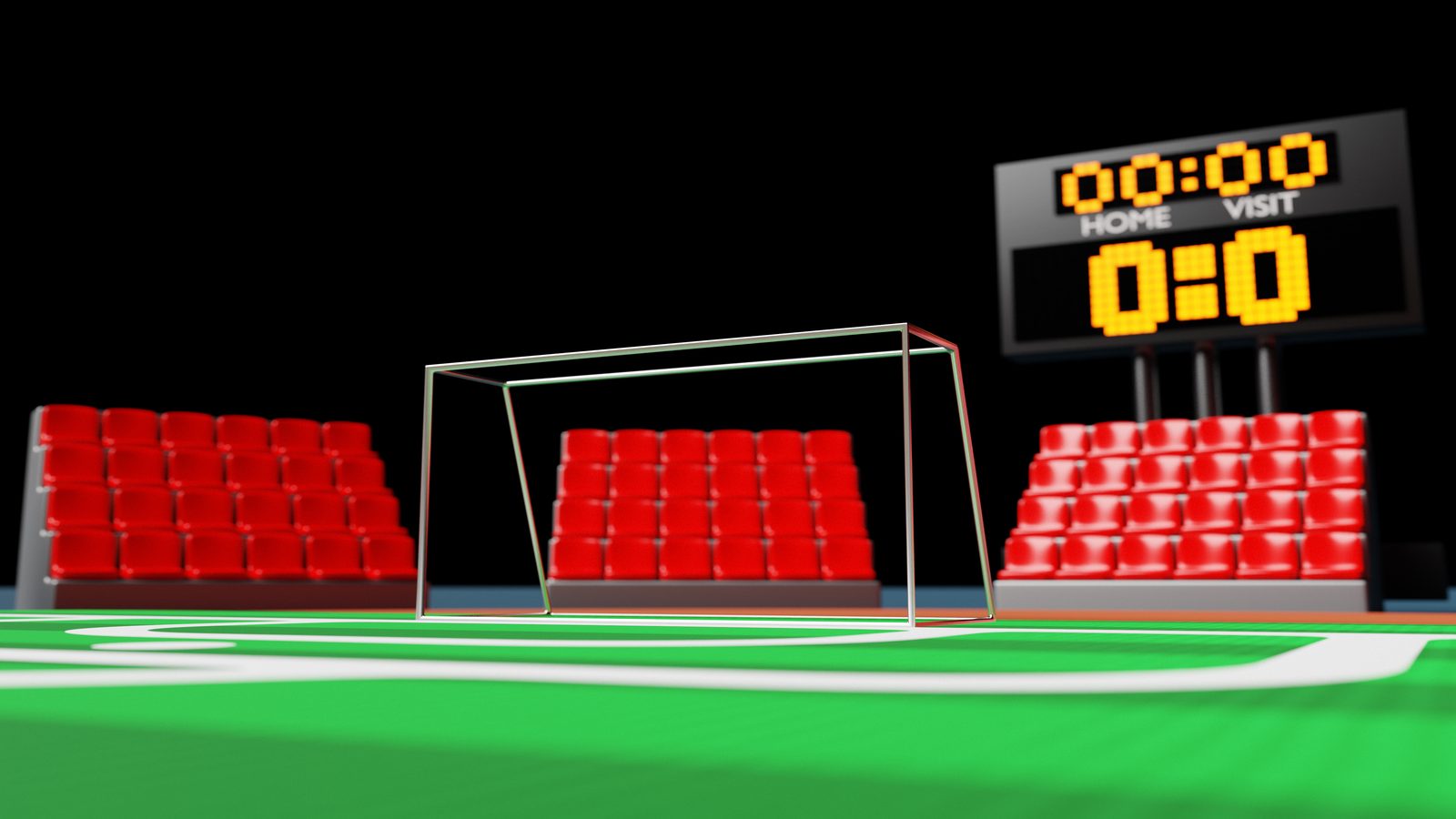 Quick match scoreboard on a browser football pitch